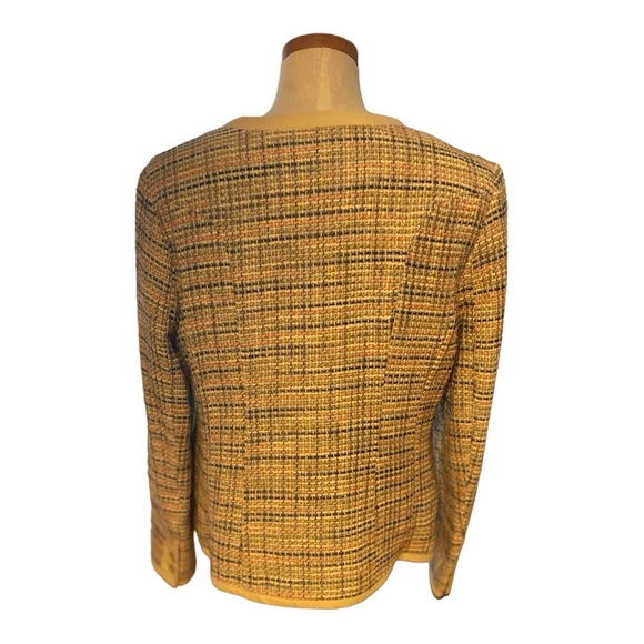 Tweed Multi Color Jacket - Coldwater Creek w/zipper front. - Picture 2 of 3